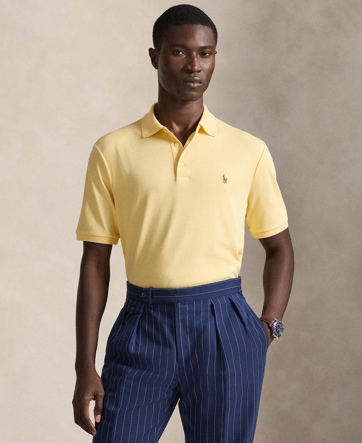 Polo Ralph Lauren Men's Classic-Fit Short-Sleeve Polo Shirt - Wicket Yellow