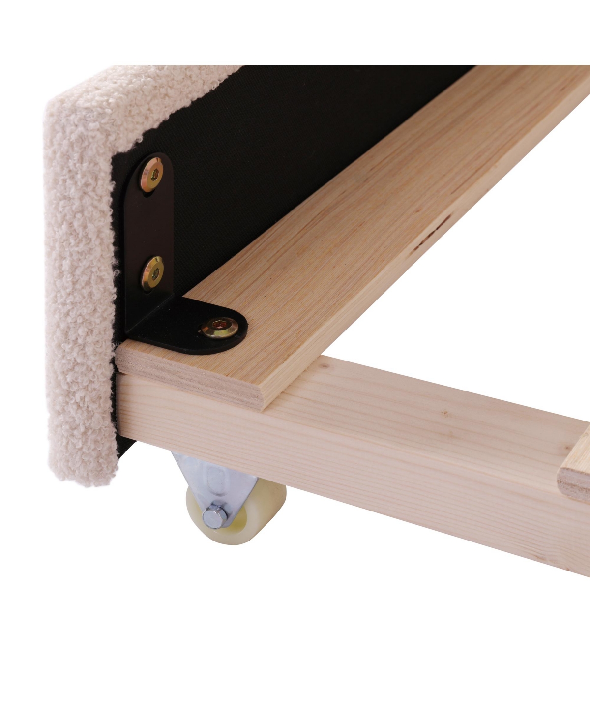 Simplie Fun Teddy Fleece Twin Upholstered Daybed With Light And Trundle, Pink