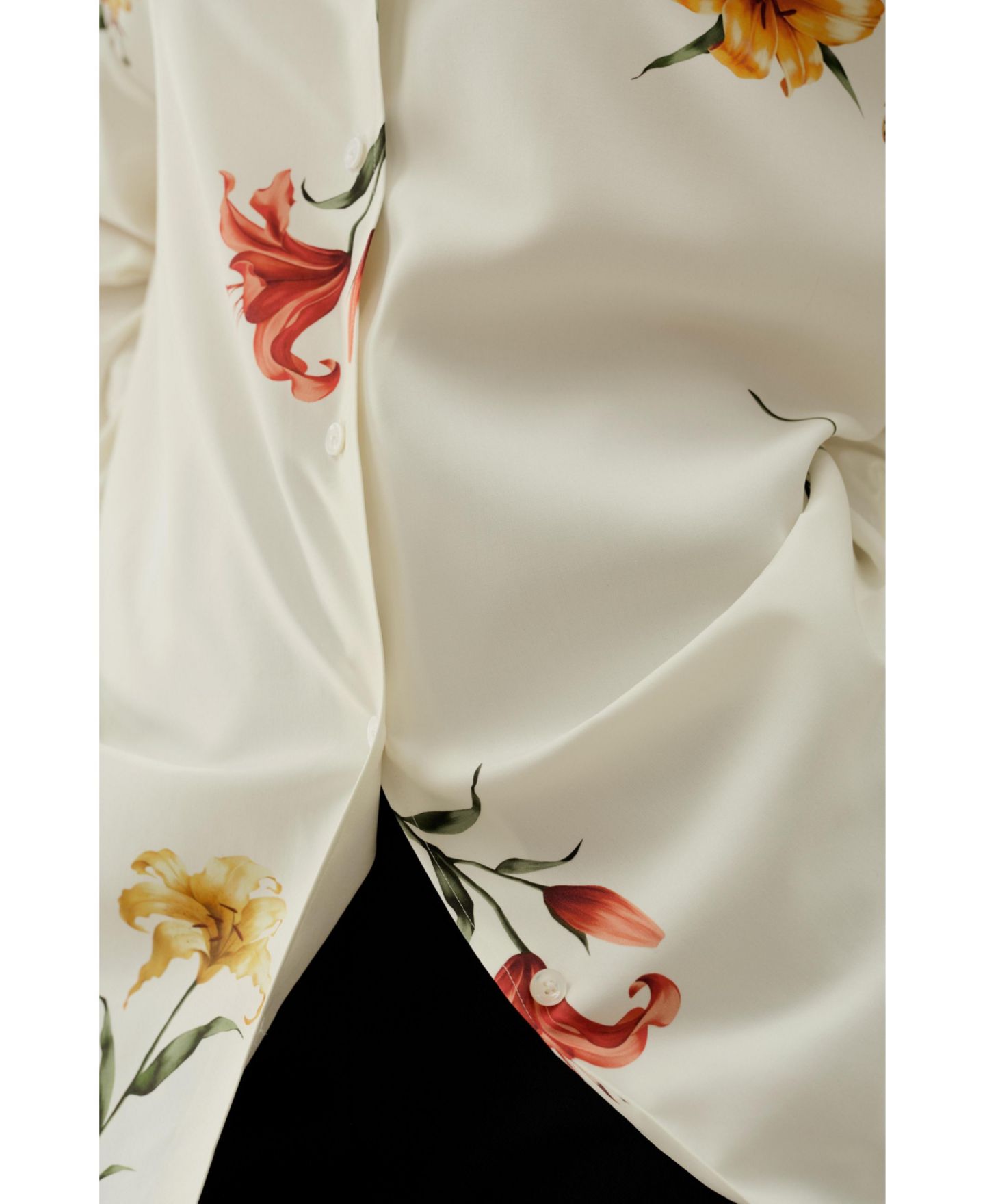 Женский топ LILYSILK Print Oversize, цвет: Белый — фото 7