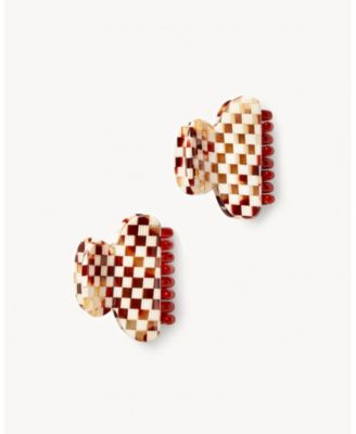 Twin Heirloom Claws in Tortoise Checker