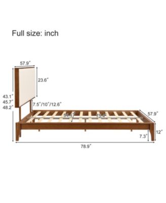 Streamdale Bamboo Platform Bed with Adjustable Headboard