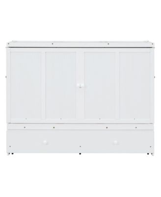 Queen Size Murphy Bed with USB Port and a Large Drawer