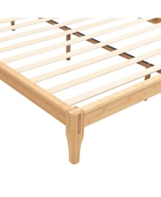 Bamboo Platform Bed Frame - Full Size, Easy Assembly