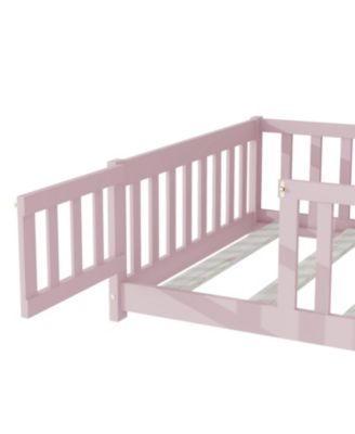  Twin Floor Bed with Fence & Door