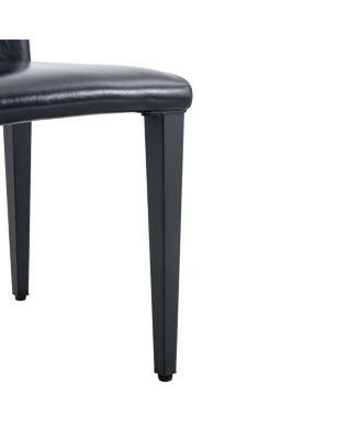 Minimalist PU Leather Dining Chair with Metal Legs