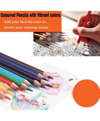 48 Colors Wood Colored Pencils, Sketching Drawing Pencils Set, 0.3mm Soft Core for Adult Coloring Artists Professionals and Colorists