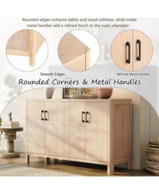 Farmhouse 4-Door Cabinet - Distressed Finish