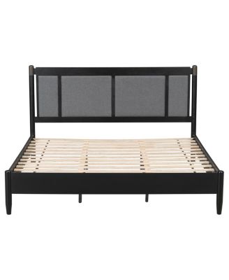  Solid Wood King Bed, No Box Spring Needed