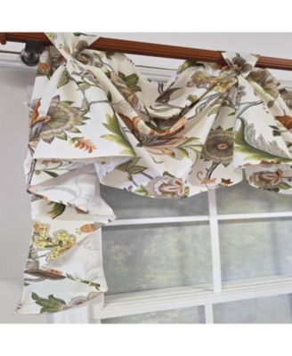 Zanzibar 3-S Victory 100% Cotton Tab Top Swag Window Curtain 54" x 25" Orange