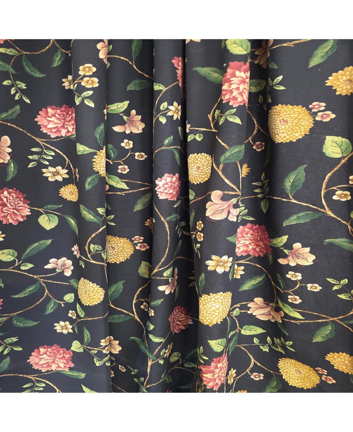 Rlf Home NightFall 100% Cotton Rod Pocket Window Curtain set of 2 Panels