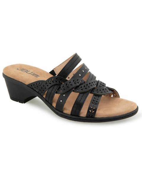 Женские сандалии JBU Juna Casual Slip-On Wedge, цвет: Чёрный