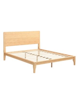 Queen Bamboo Platform Bed - No Box Spring Needed