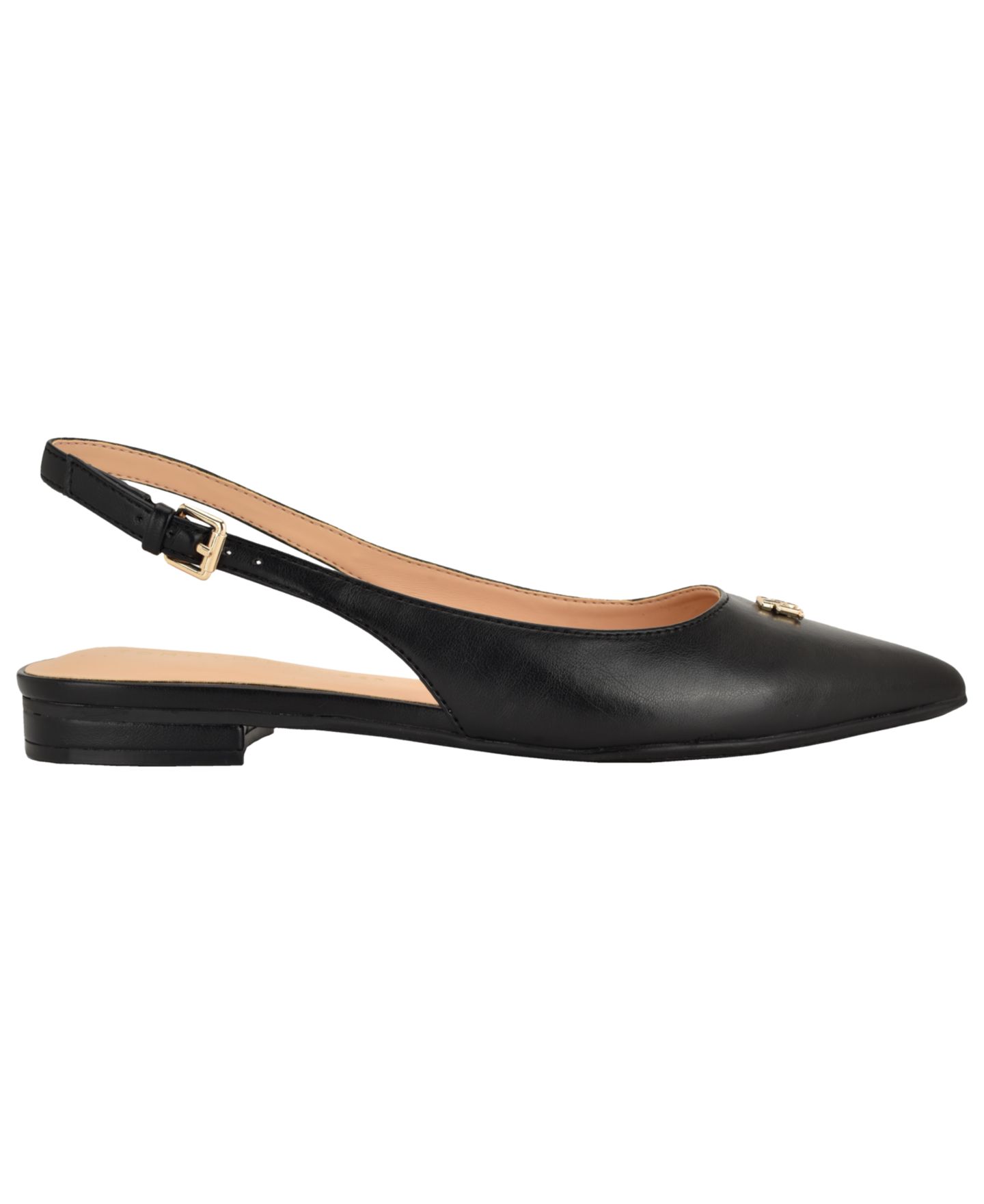 Женские балетки Tommy Hilfiger Velina Pointed Toe Slingback Flats, цвет: Чёрный — фото 2