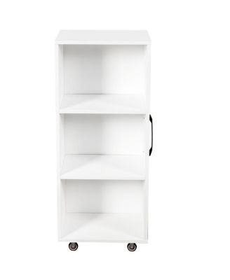 Streamdale Bookcase with Three Pulled Out Doors, 3 Tier Floor Standing, Slide Out Storage Cabinet