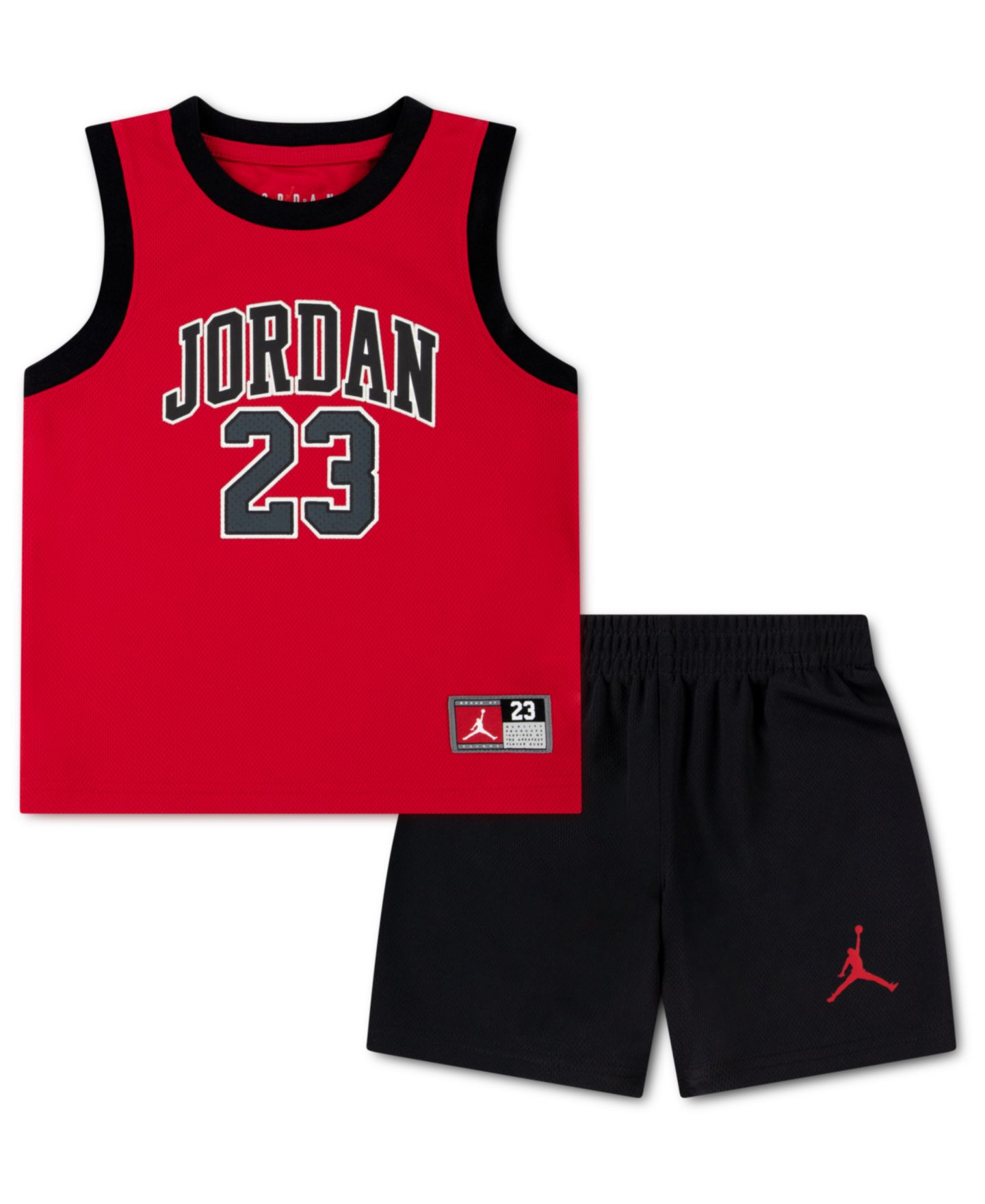 Детский комплект Jordan 23 для малышей: футболка из джерси и шорты, 2T-4T, цвет: Чёрный — фото 6