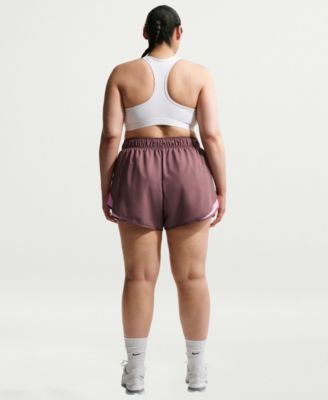 Plus Size Tempo Dri-FIT Mid-Rise 3" Brief-Lined Running Shorts
