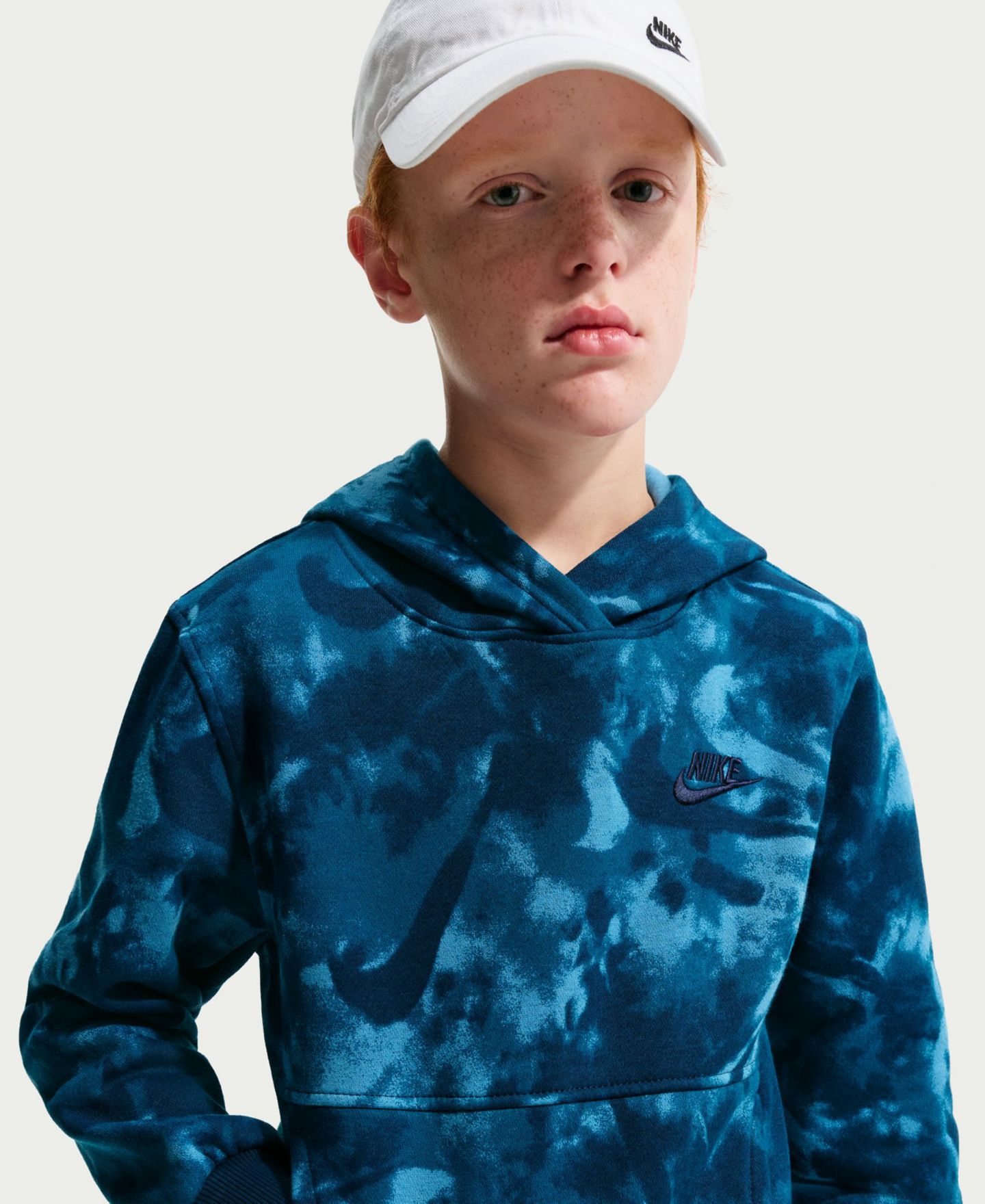 Худи Nike Sportswear Club Pull-On для мальчиков, цвет: Синий — фото 2