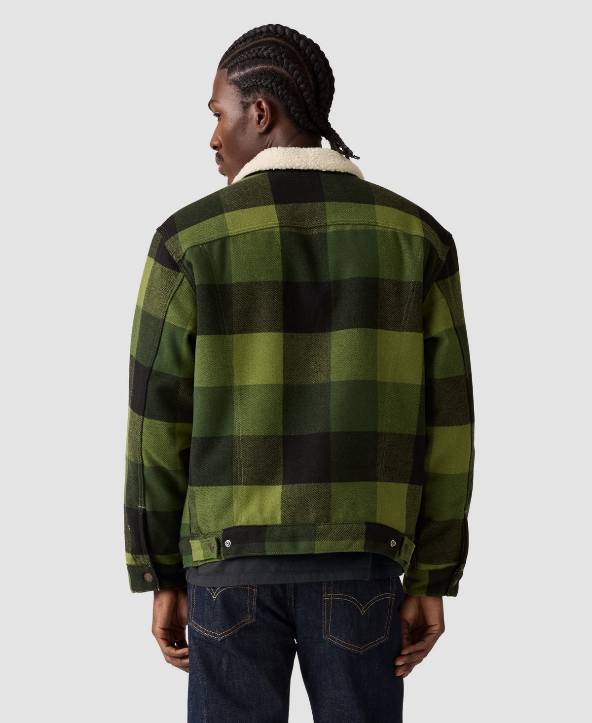 Levi's Men's Relaxed Fit Plaid Trucker Jacket