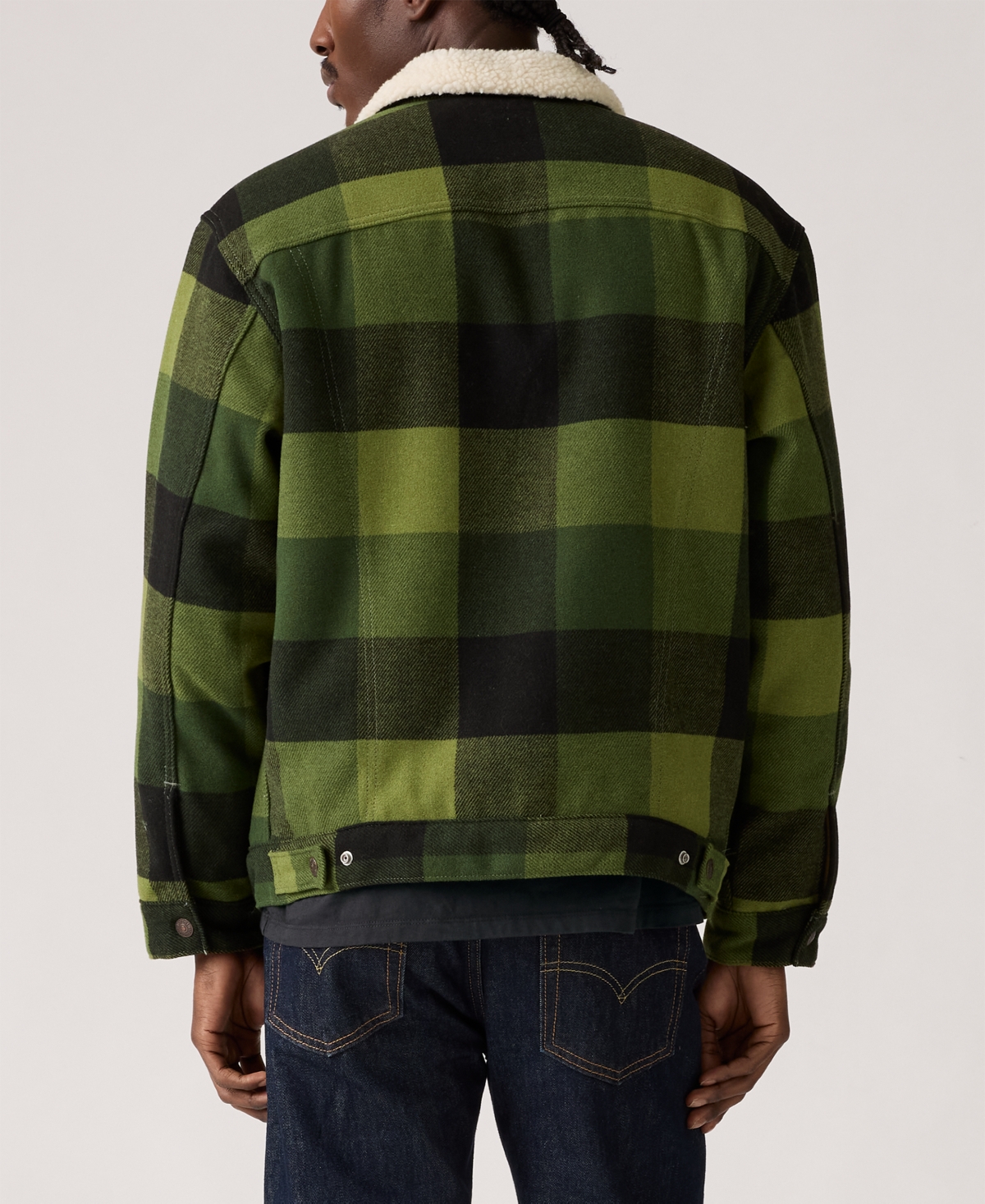 Levi's Men's Relaxed Fit Plaid Trucker Jacket
