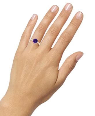 Amethyst (2 ct. t.w.) and Lab-Grown White Sapphire (0.01 ct. t.w.) Ring in 14k Gold Over Sterling Silver (Also Available in Multi-Stones)