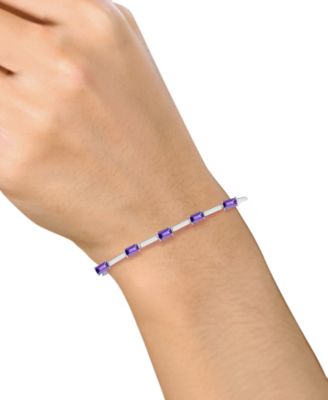 Lab-Grown Amethyst (2.2 ct. t.w.) Bracelet in Sterling Silver (Also Available in Multi-Stones)