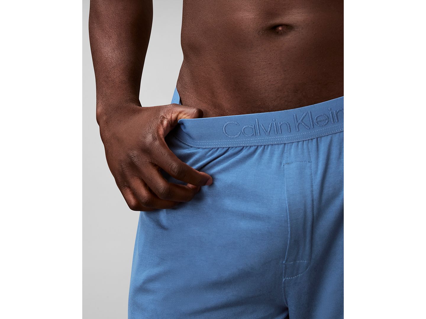 Пижамные шорты UltraSoft для мужчин, стрейч — Calvin Klein, цвет: Синий — фото 5
