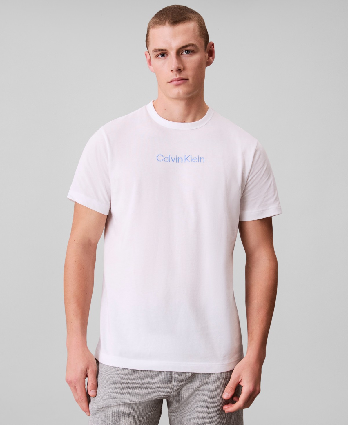 Мужские Calvin Klein Men's Modern Cotton Crewneck Pajama T-Shirt — фото 1