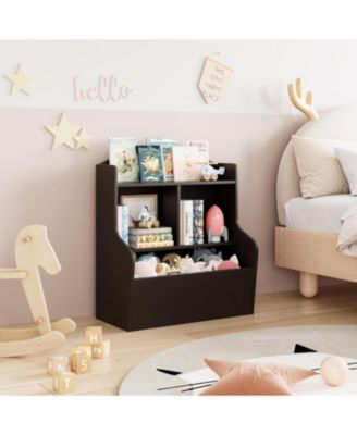 Kids 3-Tier Toy Storage Organizer Kids Bookshelf Toy Shelf - 3 Compartment Bookshelf & Toy Shelf
