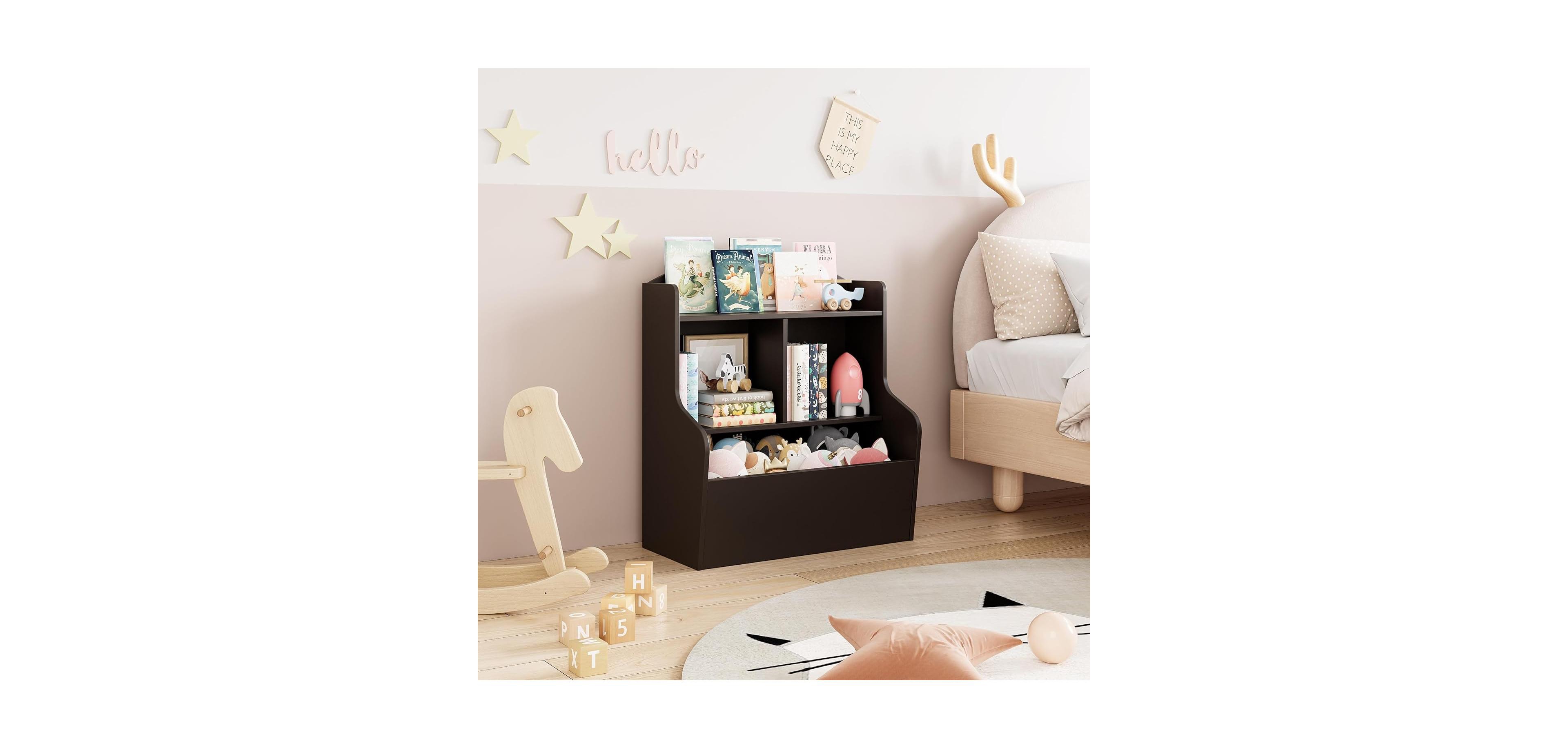 gaomon Kids 3-Tier Toy Storage Organizer Kids Bookshelf Toy Shelf