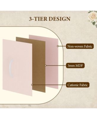 15-Drawer Pink Fabric Dresser, Wood Tabletop, Metal Frame, Tall Chest Organizer for Bedroom, Living Room, Entryway