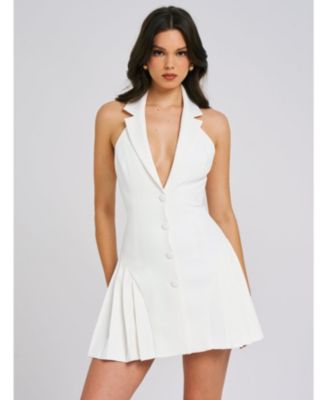 Women's Reyna Backless Pleated Mini Blazer Dress