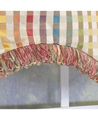 Fame Stripe Cornice 100% Cotton Rod Pocket Lined  Window Valance 50" x 17" Multi