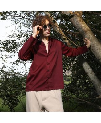 Men's Satin Oversized Shirt