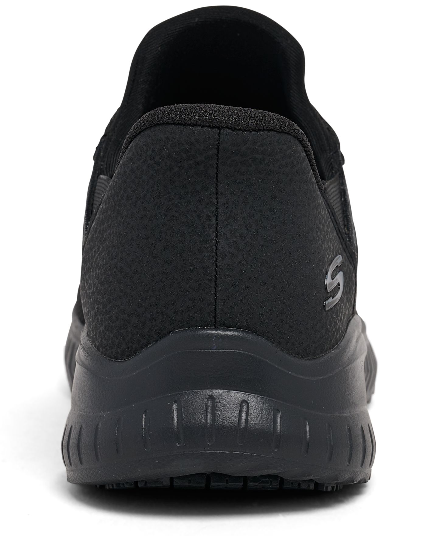 Женские кроссовки Skechers Slip-Ins Work: Squad Chaos SR - Jasul Slip-On Work Sneakers Wide Width, цвет: Чёрный — фото 4