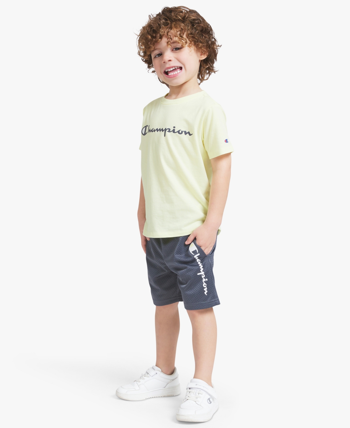 Champion Boys' 4-7 Graphic T-Shirt and Shorts, 2-Piece Set