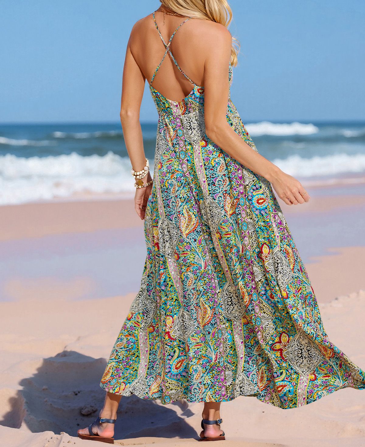 Cupshe Women's Main Feed Paisley Maxi Beach Dress