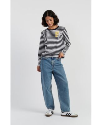 Women's Snoopy Varsity Long Sleeve Tee