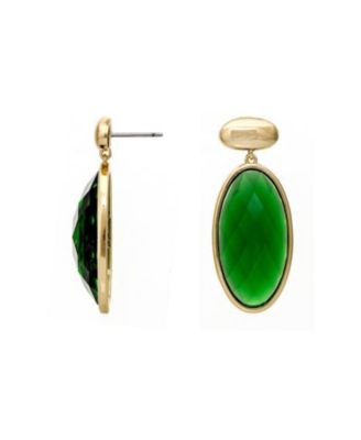 Faceted Kelly Green Drop Earrings