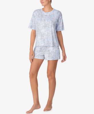 Women's Short-Sleeve Top & Boxers, 2-Piece Set