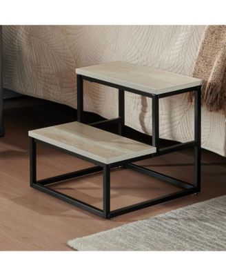 Axel 2-Step Step Stool – Lightweight, Durable & Modern Design Wooden Steps & Metal Frame, Compact Ladder for Adults