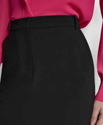 Women's Belted Midi Pencil Skirt