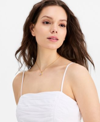 Women's Gathered-Bodice Fit & Flare Dress