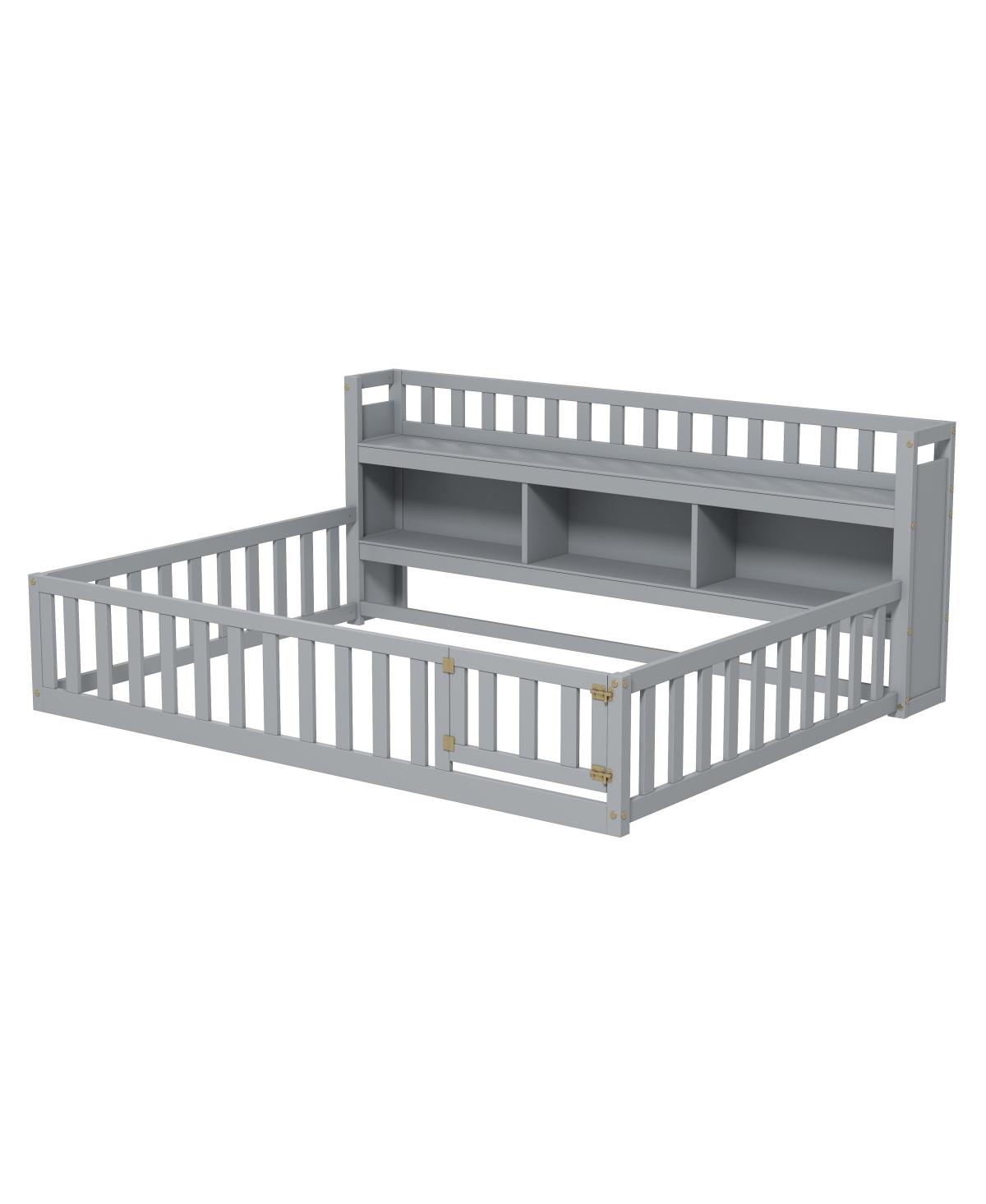 Streamdale Furniture Wooden House Floor Bed Frame for Kids - Safe & Creative Play Space