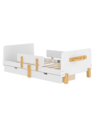 Platform Bed with Storage, Solid Wood Frame, No Box Spring Needed