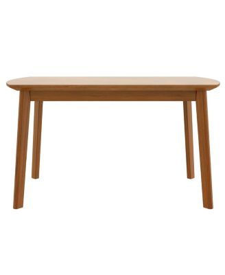 Mid Century Modern Solid Wood Dining Table for 4 - Minimalist Rectangular Design