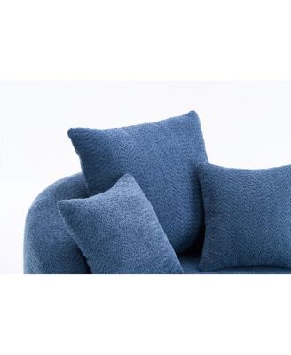 360° Swivel Accent Barrel Chair with 3 Removable Pillows