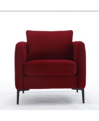 Velvet Accent Chair - Mid-Century Modern Armchair