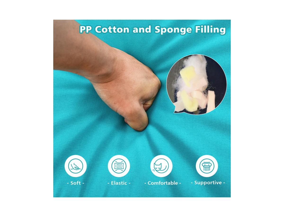 Slickblue Deep Seat Chair Cushion Pads Set with Rope Belts for Indoor and Outdoor