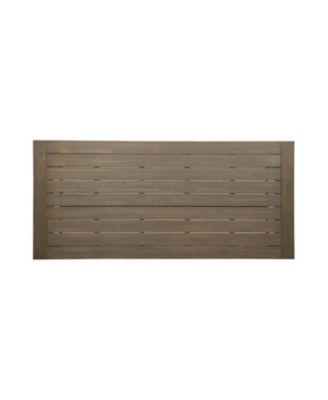 Modern Industrial Acacia Wood Outdoor Dining Table Weather-Resistant