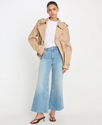 Women's Soft Tech Good Waist Palazzo Cropped Jeans